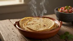 Método único para calentar tortillas y lograr una textura suave, tibia y elástica
